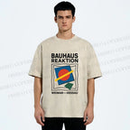 Unisex Bauhaus Geometric Printed Washed Tee