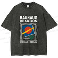 Unisex Bauhaus Geometric Printed Washed Tee
