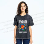 Unisex Bauhaus Geometric Printed Washed Tee