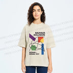 Unisex Bauhaus Geometric Printed Washed Tee
