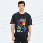 Unisex Bauhaus Geometric Printed Washed Tee