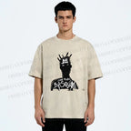 Unisex Jean-Michel Basquiat Printed Washed Tee
