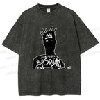 Unisex Jean-Michel Basquiat Printed Washed Tee