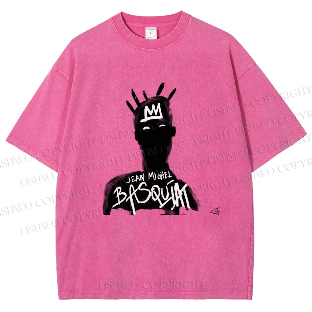Unisex Jean-Michel Basquiat Printed Washed Tee