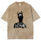 Unisex Jean-Michel Basquiat Printed Washed Tee