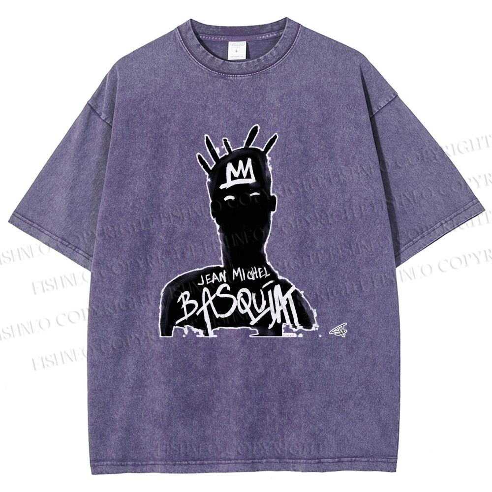 Unisex Jean-Michel Basquiat Printed Washed Tee