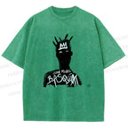 Unisex Jean-Michel Basquiat Printed Washed Tee