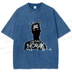Unisex Jean-Michel Basquiat Printed Washed Tee