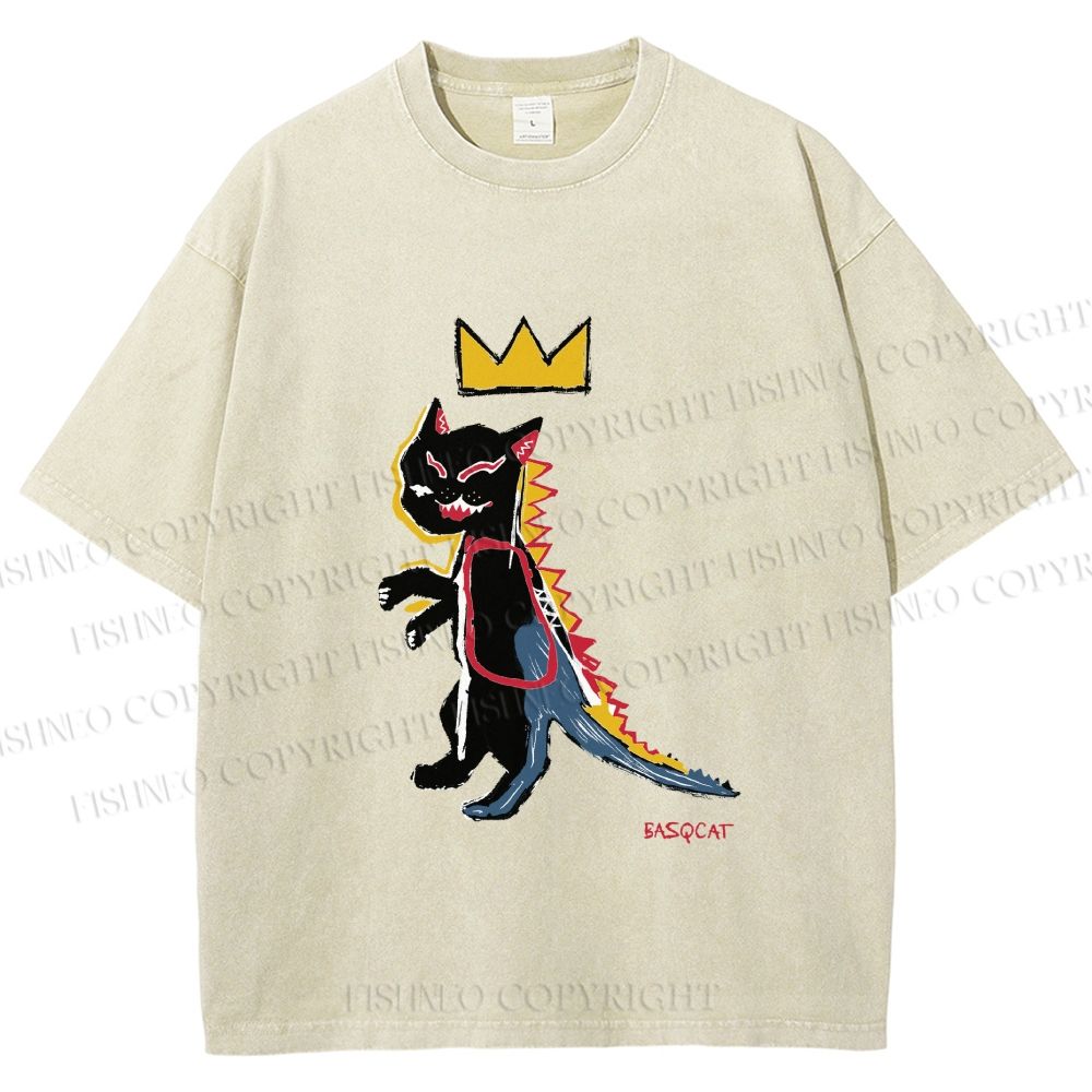 Unisex Basqcat Printed Washed Tee