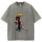 Unisex Basqcat Printed Washed Tee