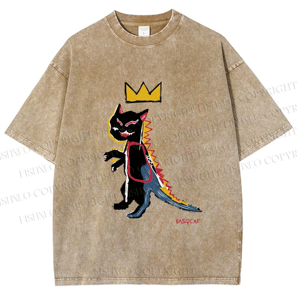 Unisex Basqcat Printed Washed Tee