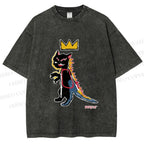 Unisex Basqcat Printed Washed Tee