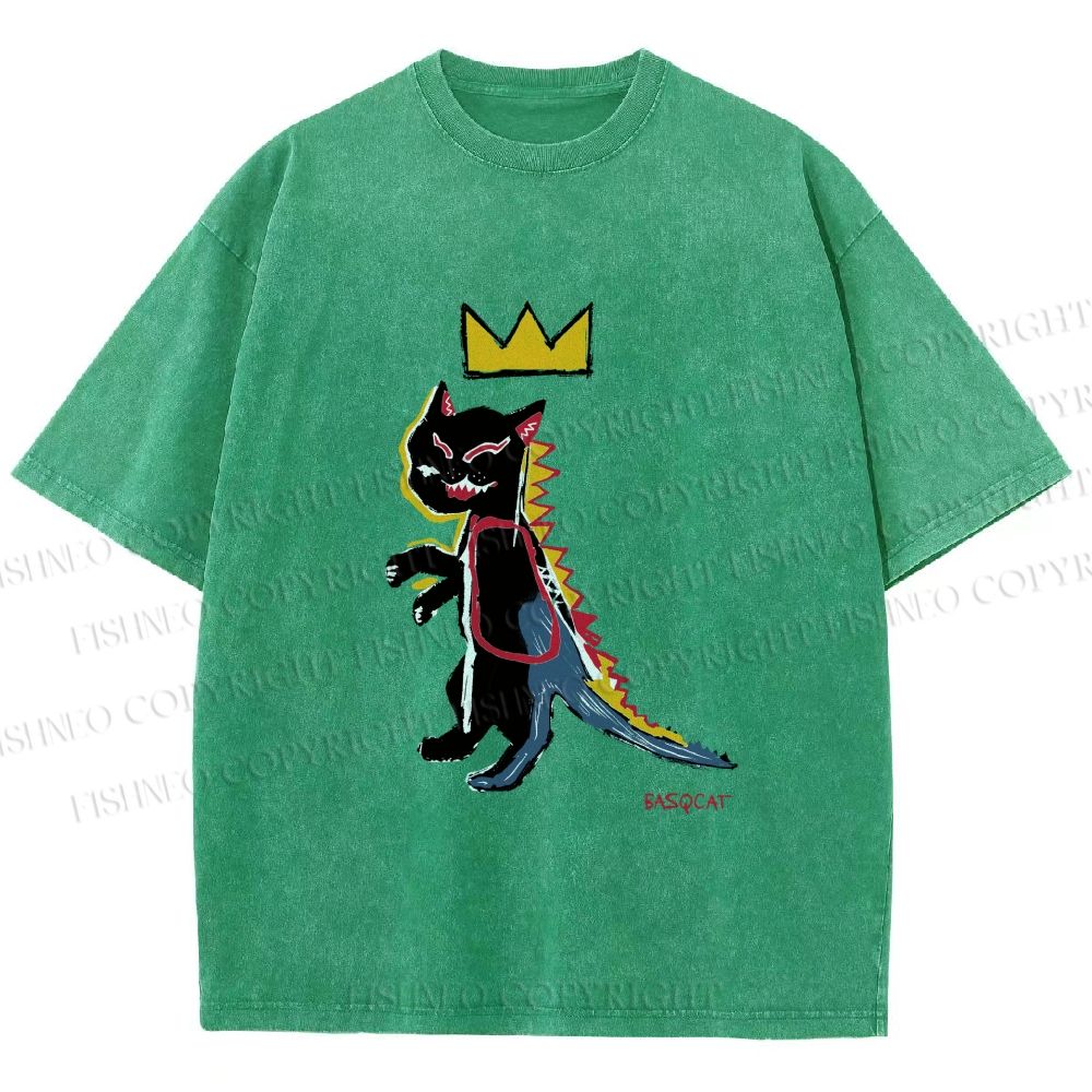 Unisex Basqcat Printed Washed Tee