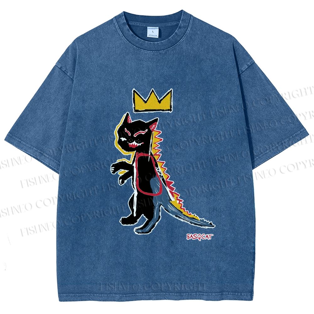 Unisex Basqcat Printed Washed Tee