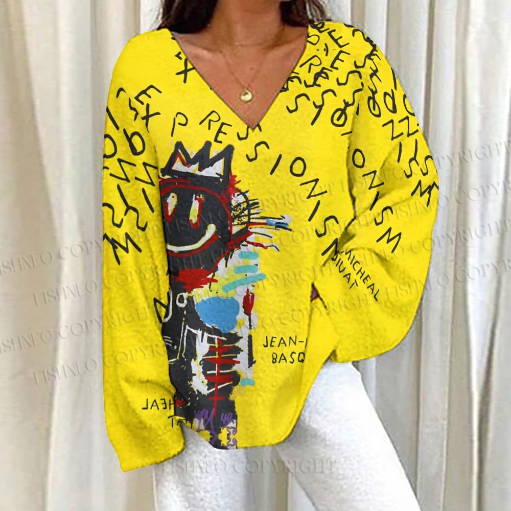 Jean-Michel Basquiat Graffiti Loungewear Set For Women