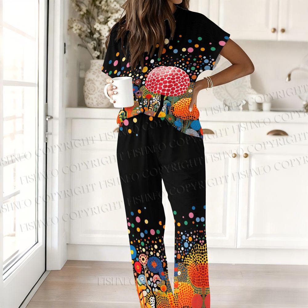 Ladies Yayoi Kusama Mushrooms With Dots Lounge Suit