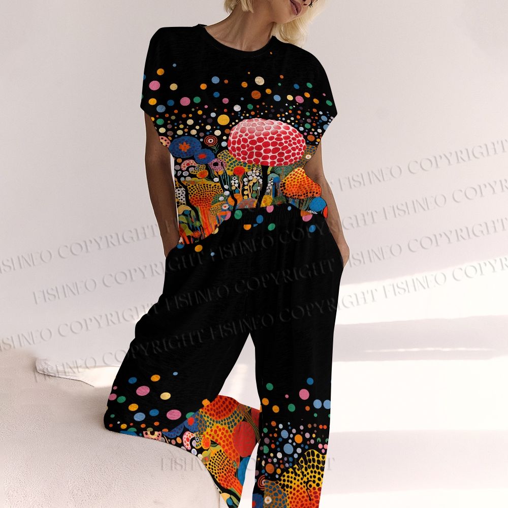 Ladies Yayoi Kusama Mushrooms With Dots Lounge Suit