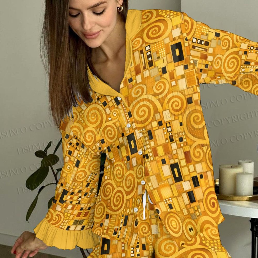Klimt Art Women's Vintage Printed Suit