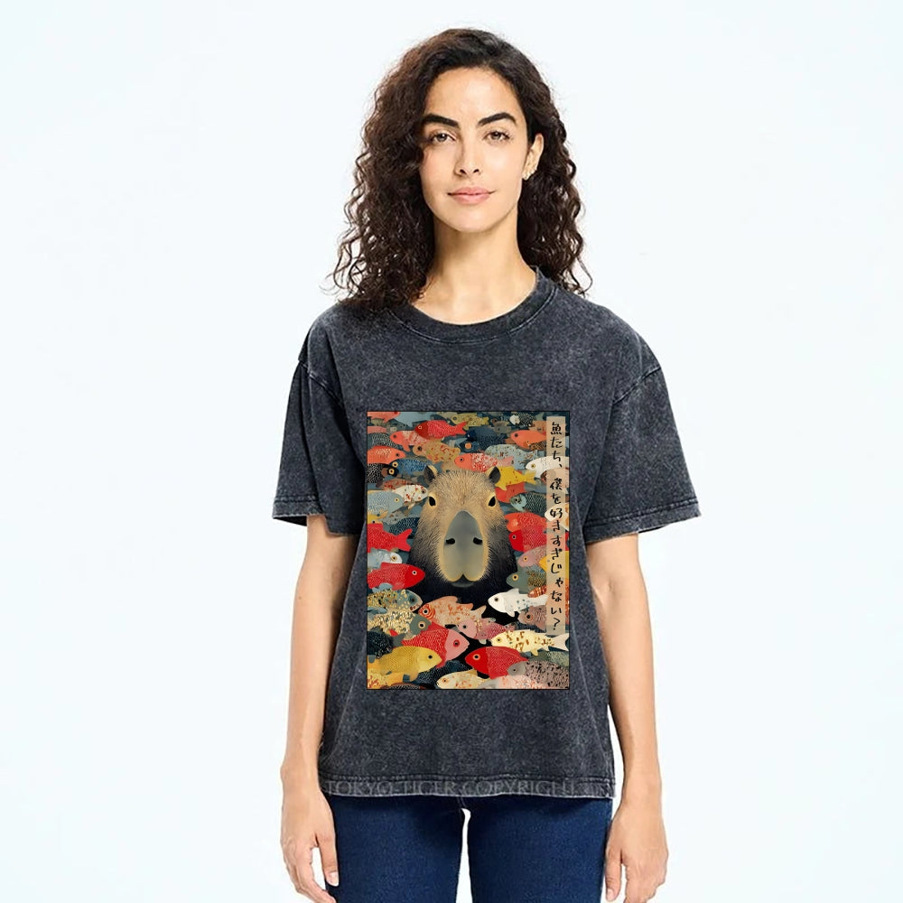 Unisex Am I Too Lovable?  Washed T-Shirt