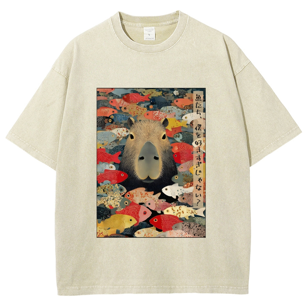 Unisex Am I Too Lovable?  Washed T-Shirt