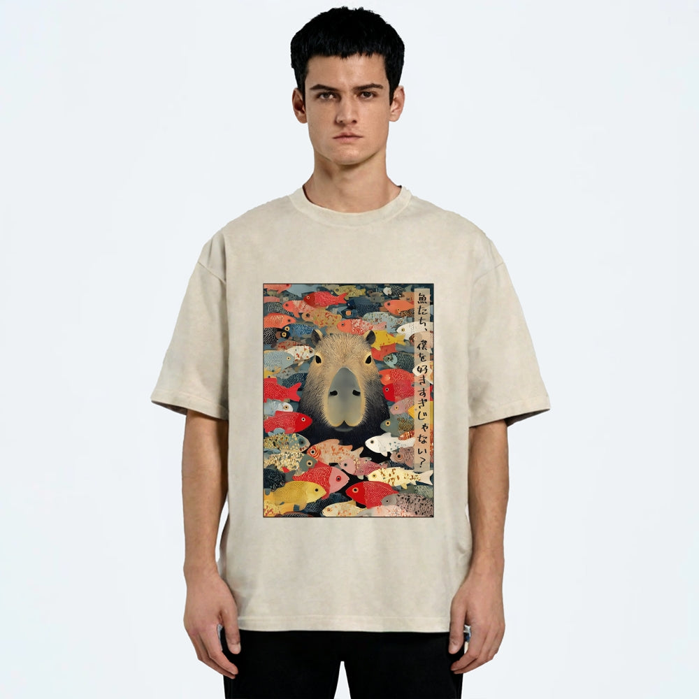 Unisex Am I Too Lovable?  Washed T-Shirt