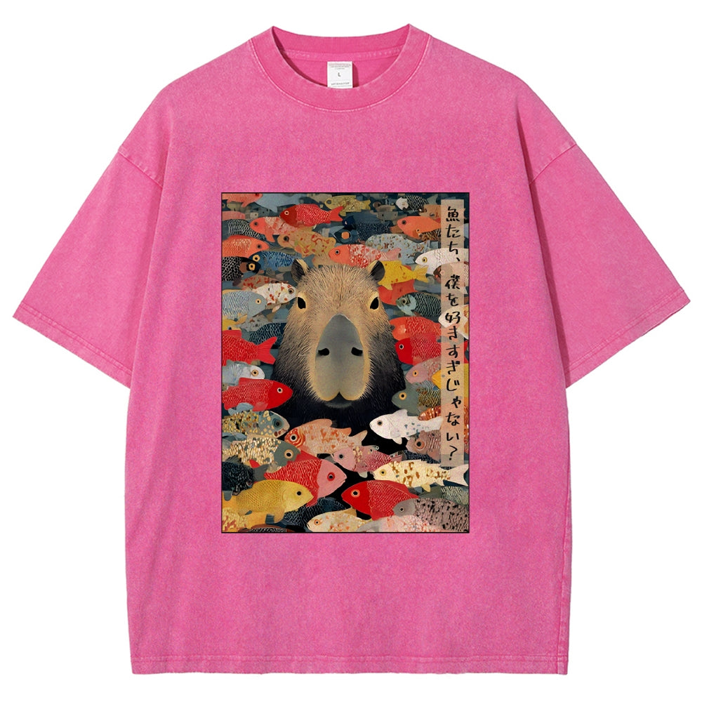 Unisex Am I Too Lovable?  Washed T-Shirt