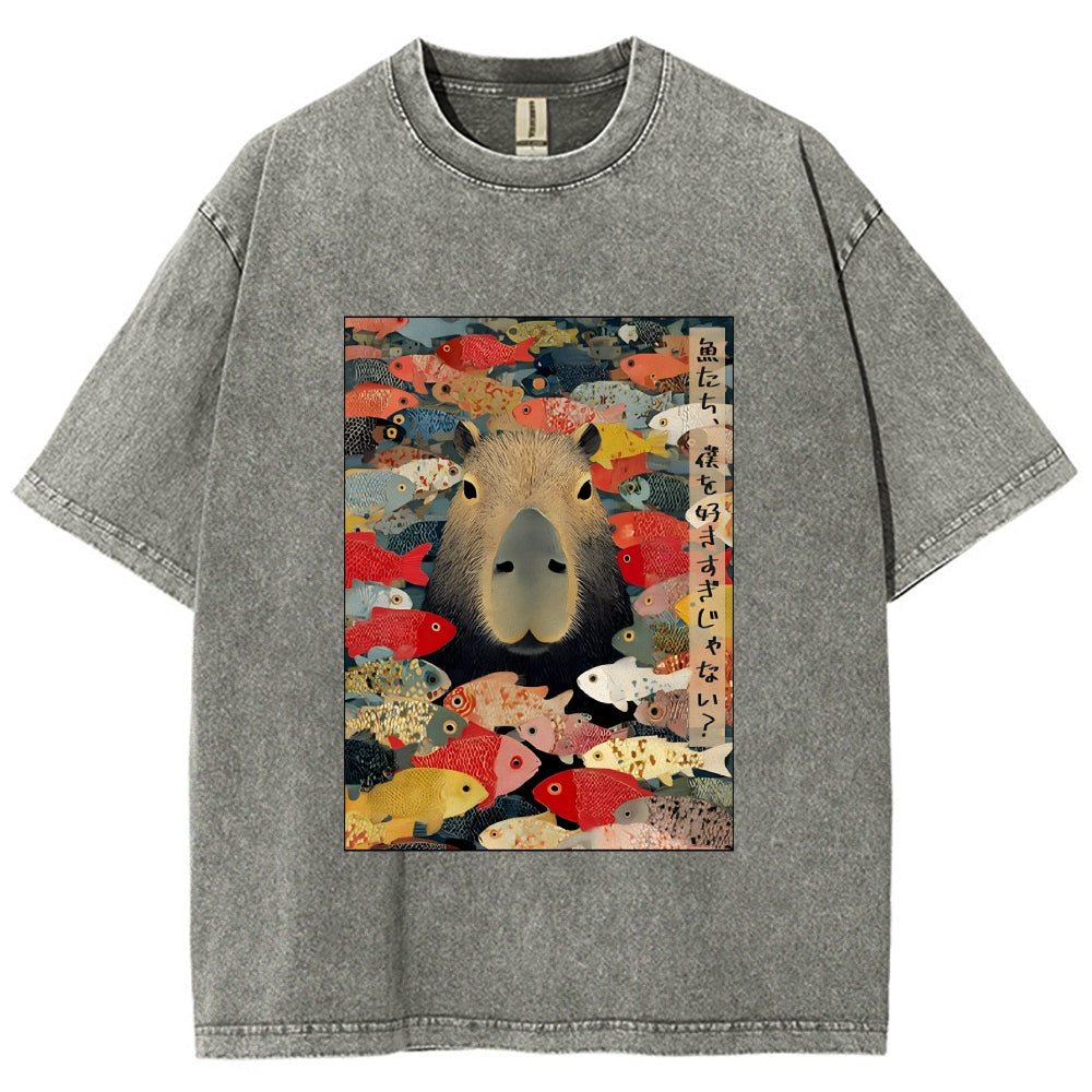 Unisex Am I Too Lovable?  Washed T-Shirt