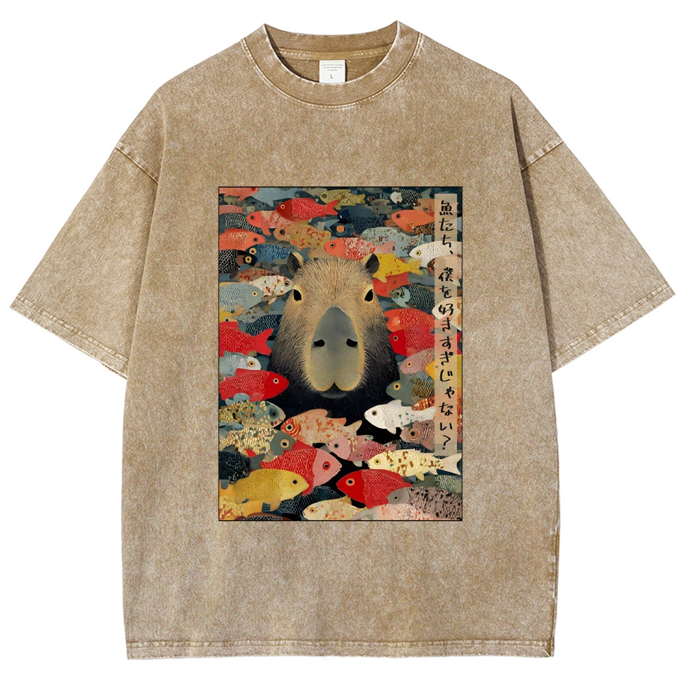 Unisex Am I Too Lovable?  Washed T-Shirt