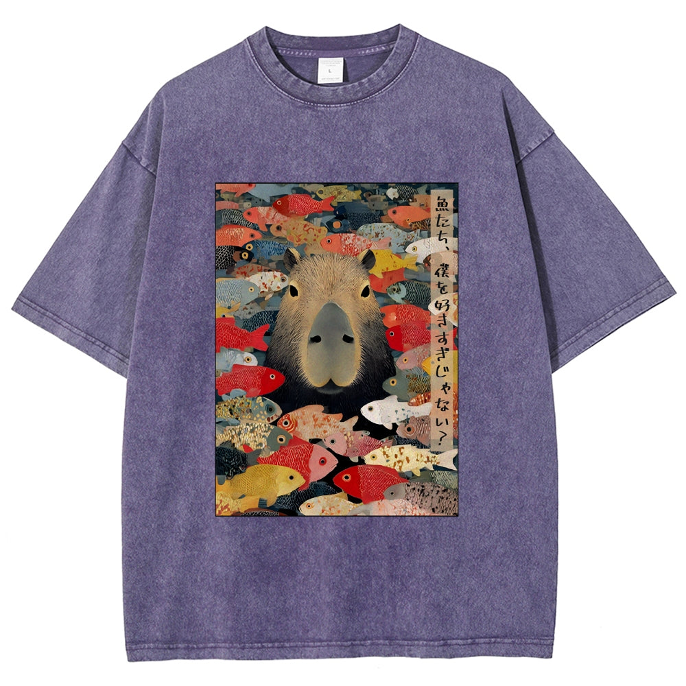 Unisex Am I Too Lovable?  Washed T-Shirt