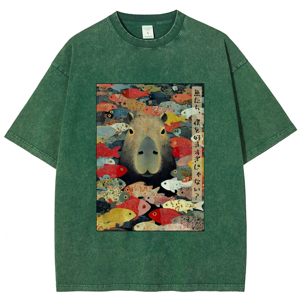 Unisex Am I Too Lovable?  Washed T-Shirt