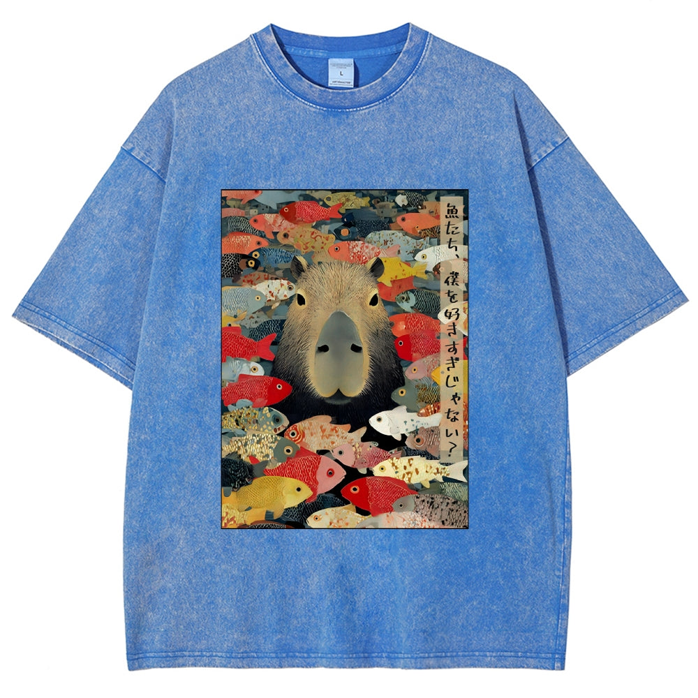 Unisex Am I Too Lovable?  Washed T-Shirt