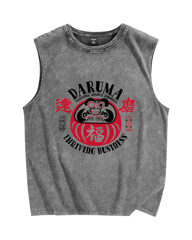 Daruma Vintage Distressed Washed Tank Top