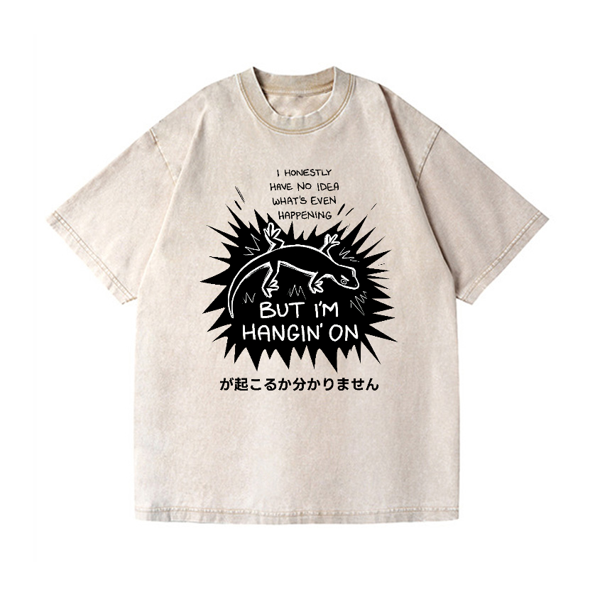Gecko Vintage Wash Japanese Design T-Shirt