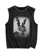 Who Is Alice? Vintage Distressed Washed Tank Top