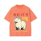 Capybara Vintage Wash Japanese Design T-Shirt