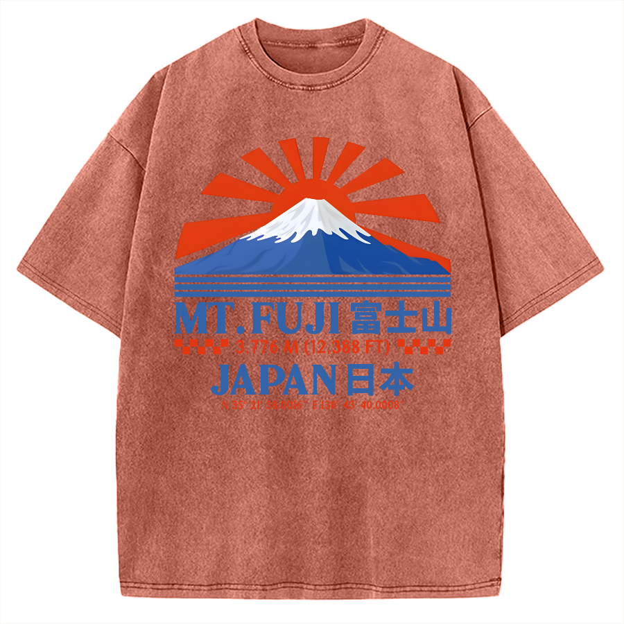 Vintage Japan Mount Fuji Vintage Washed T-shirt