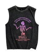 Good Place Vintage Distressed Washed Tank Top