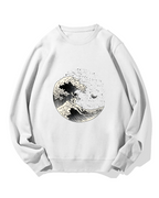 Astronaut surfing the waves Cotton Sweatshirt