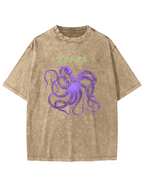 Japanese Octopus Vintage Washed T-shirt