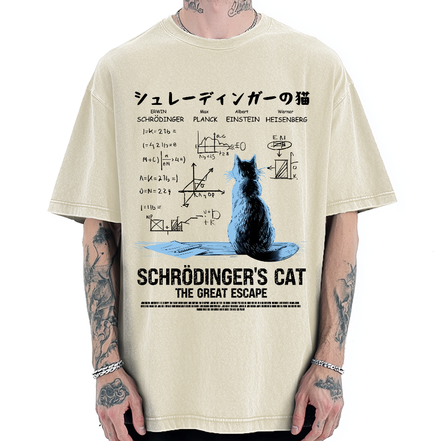 Schrodinger's cat escape plan Vintage Washed T-shirt