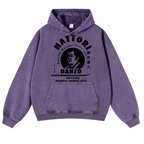 Okinawa Hattori Hanzo Vintage Washed Thick Cotton Hoodie
