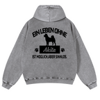 Akita Vintage Washed Cotton Back Art Hoodie