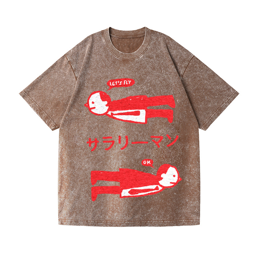Fly Vintage Wash Japanese Design T-Shirt