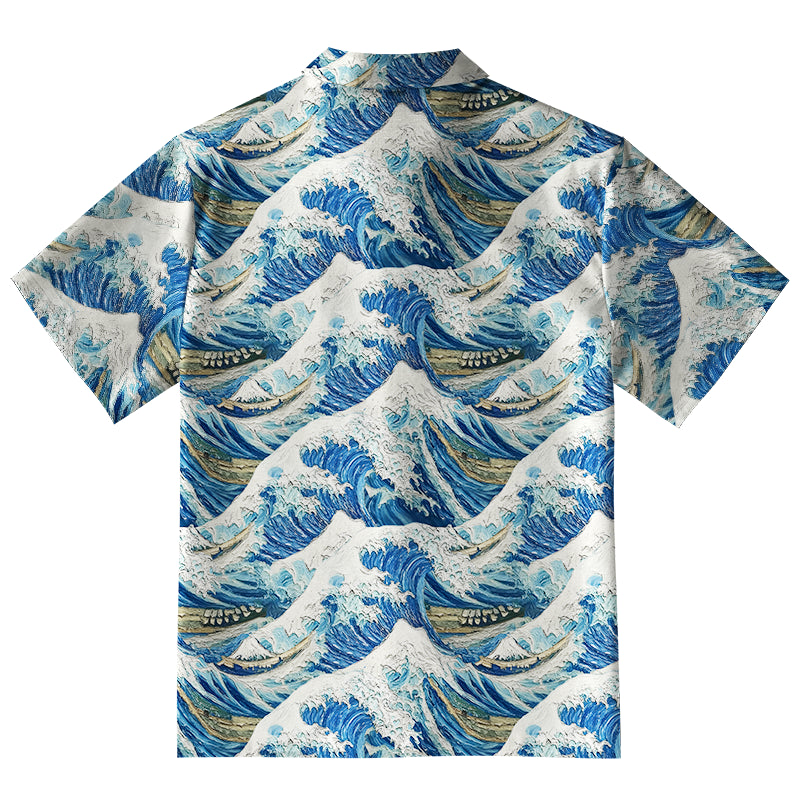 Oceanic Wave Button-up Shirt
