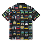 Japanese Traditional Trains Button-up Shirt