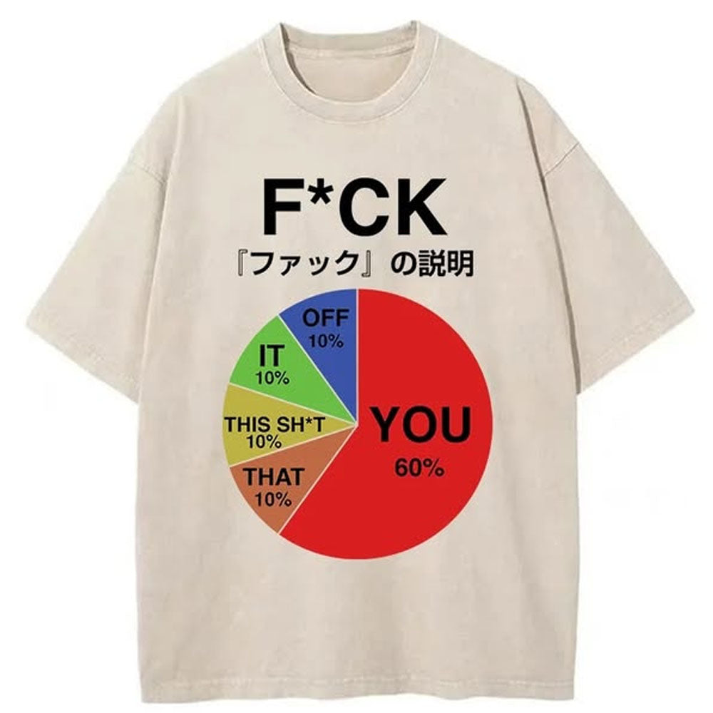 Proportion Of Main Word Combination Washed T-Shirt