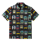 Japanese Traditional Trains Button-up Shirt