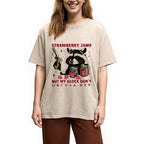 Strawberry Jams Glock Funny Raccoon Washed T-Shirt