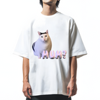 Huh Meme Cat Cotton casual T-shirt