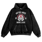 Hattori Hanzo Komainu Vintage Washed Thick Cotton Hoodie